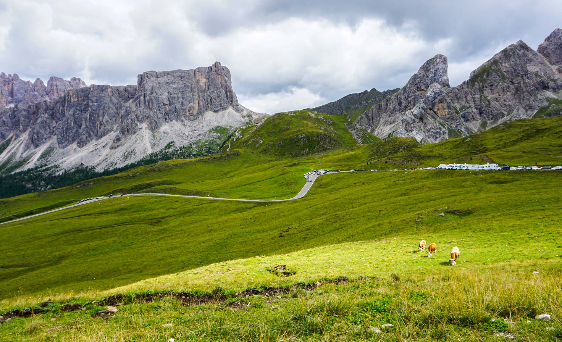 Passo di Giau motocyklem