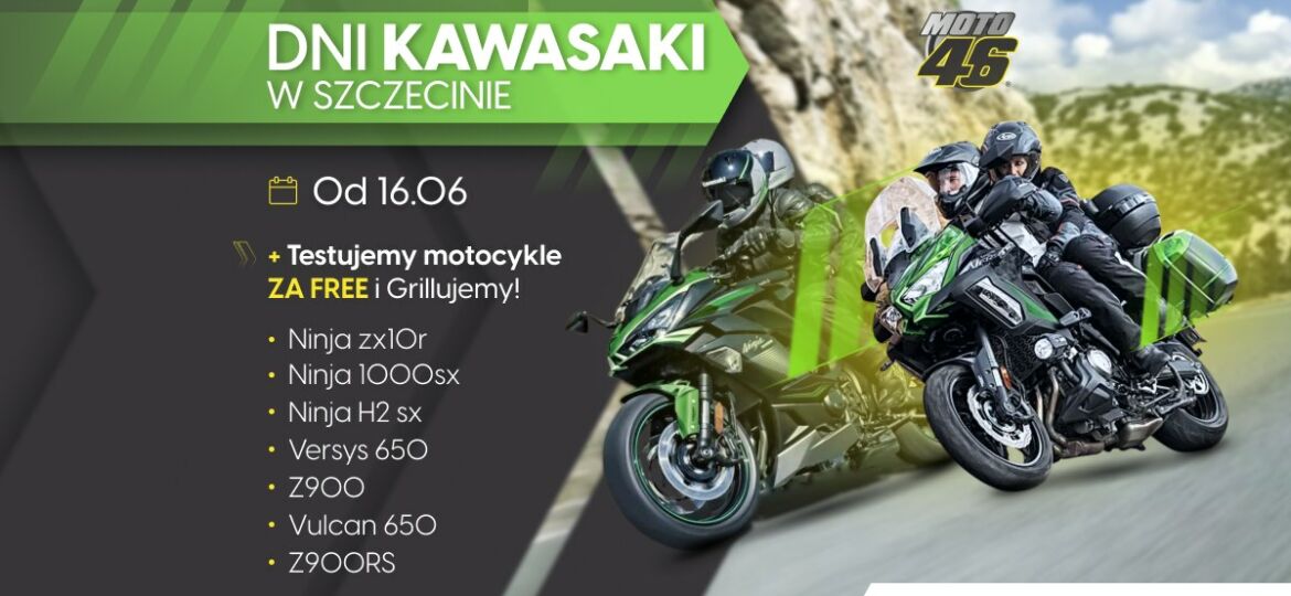 Dni Kawasaki w Szczecinie - Testy motocykli i Grillowanie